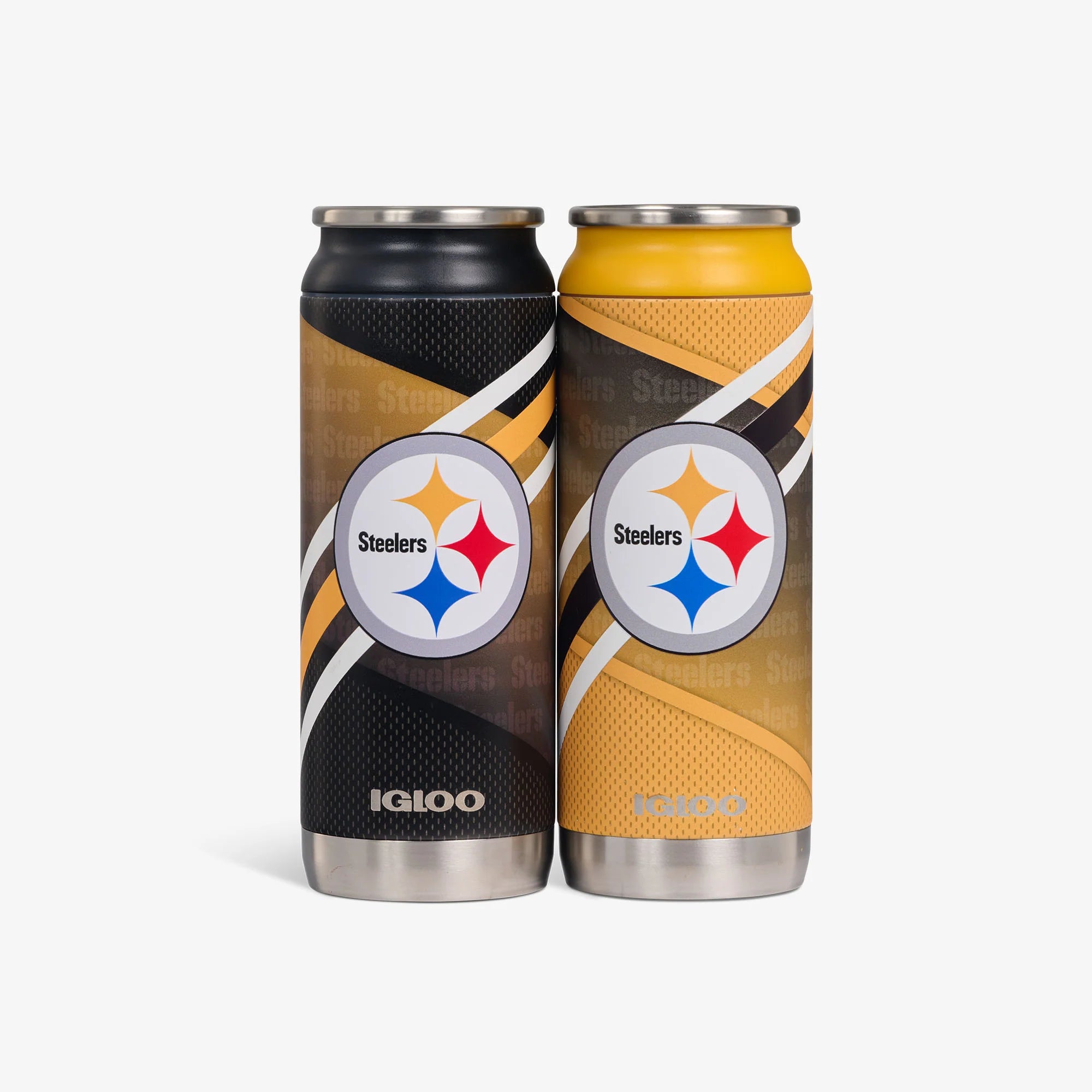 Igloo Insulated Cooler Durable Cooler Pittsburgh Steelers Home & Away 16 Oz Can 2-Pack