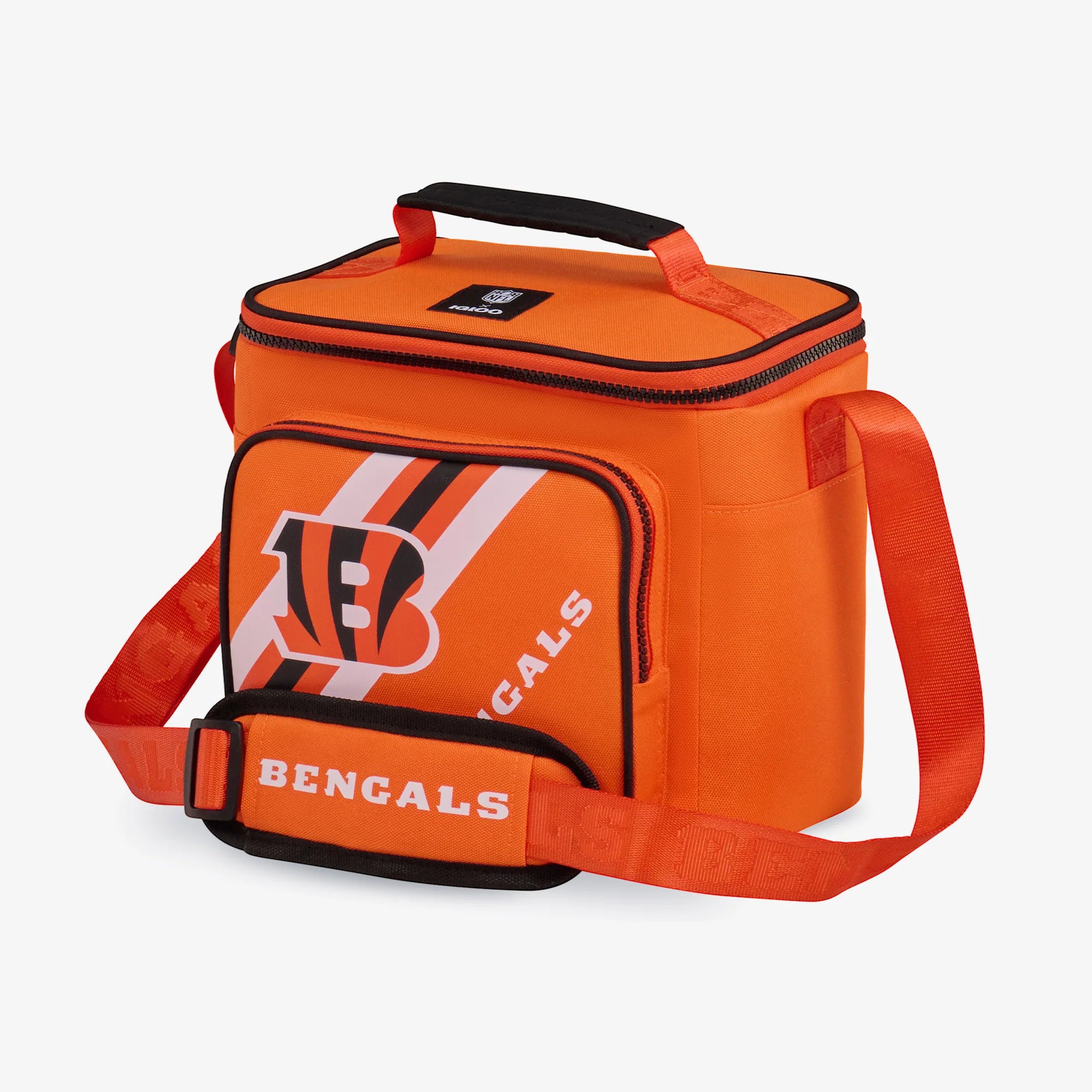 Igloo Portable Cooler Durable Cooler Cincinnati Bengals Square Lunch Cooler Bag - Image 2