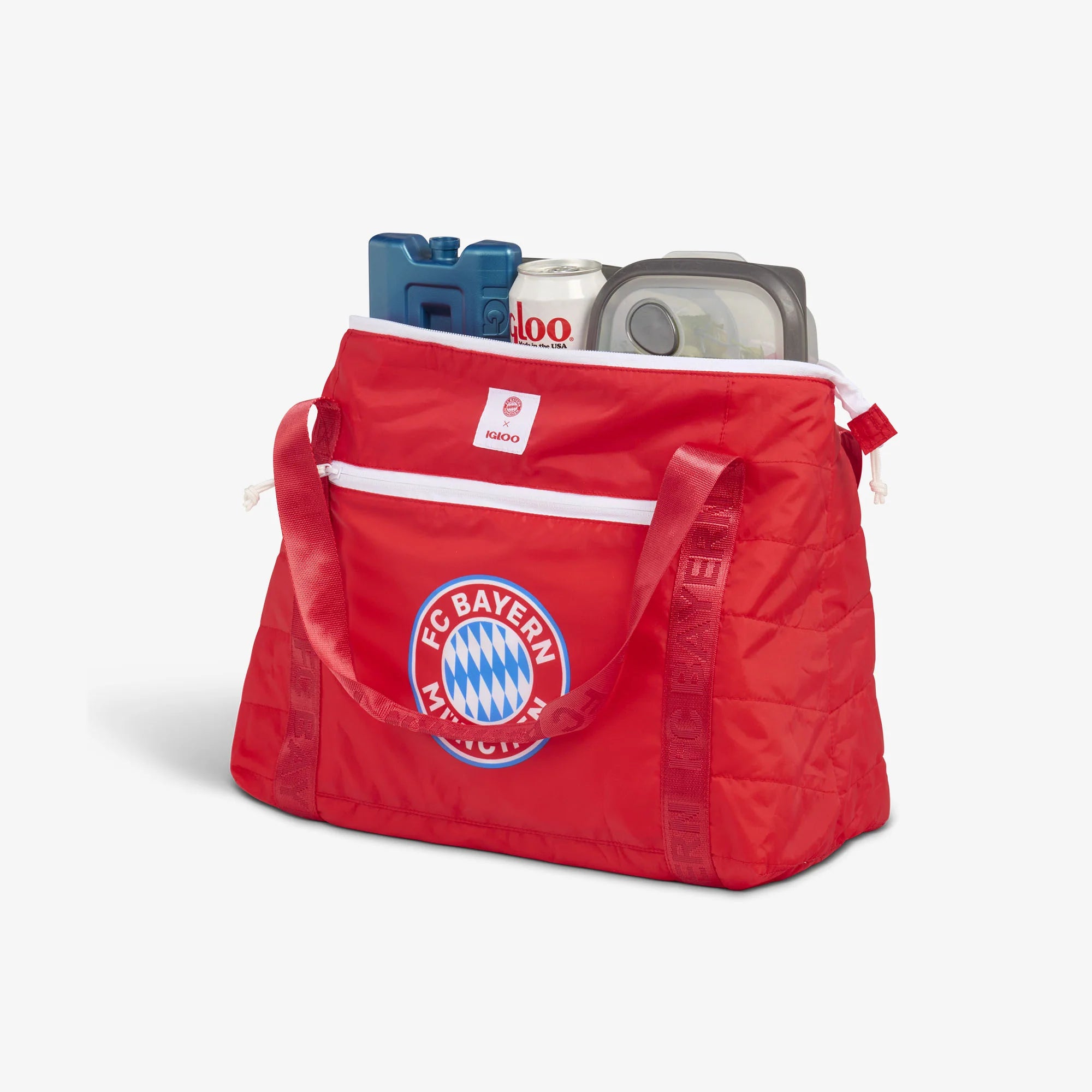 Igloo Insulated Cooler Durable Cooler FC Bayern M??1nchen Packable Puffer 20-Can Cooler Bag - Image 5
