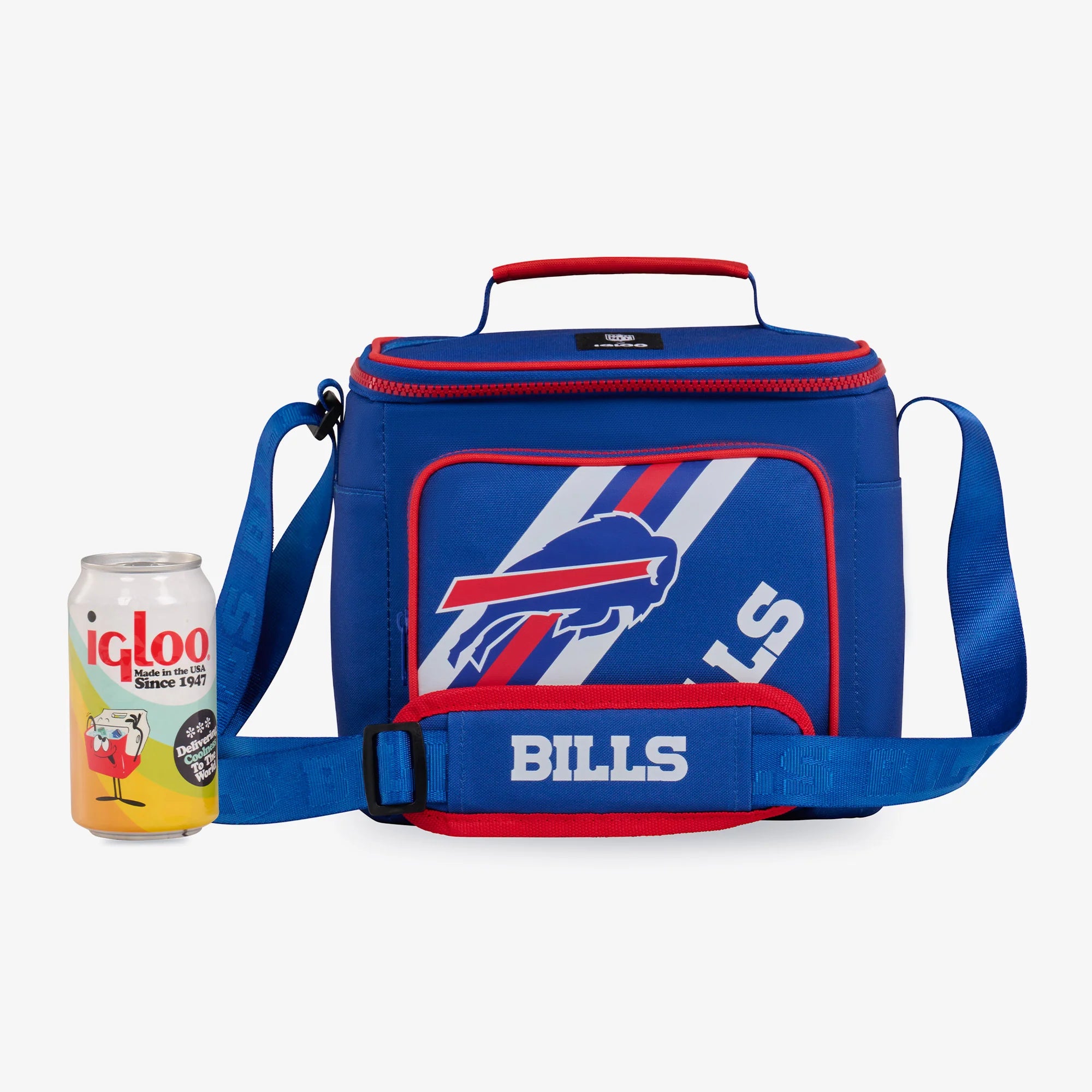 Igloo Portable Cooler Durable Cooler Buffalo Bills Square Lunch Cooler Bag - Image 5