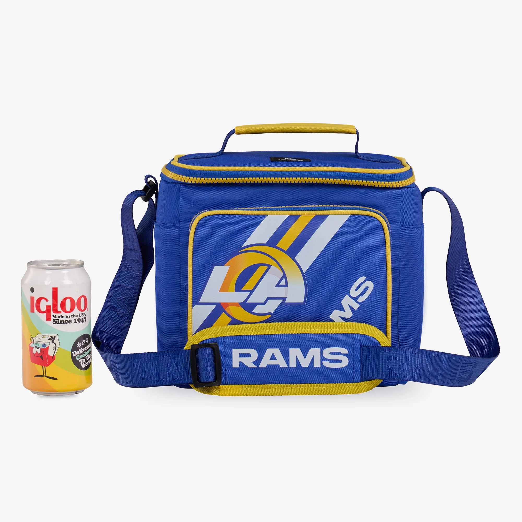 Igloo Portable Cooler Durable Cooler Los Angeles Rams Square Lunch Cooler Bag - Image 5