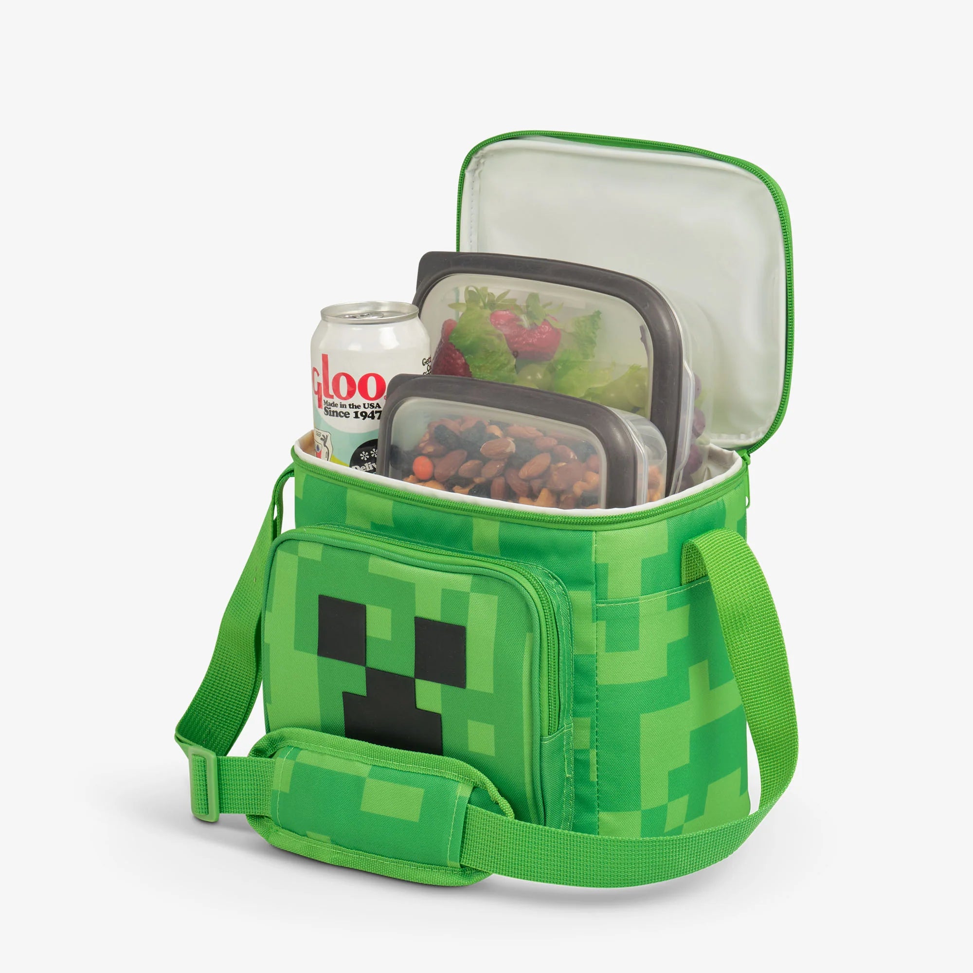 Igloo Portable Cooler Durable Cooler Minecraft Creeper Square Lunch Cooler Bag - Image 4
